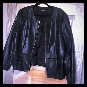 Black faux leather jacket